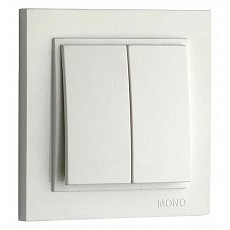 Выключатель двухклавишный mono electric despina 102-010025-102